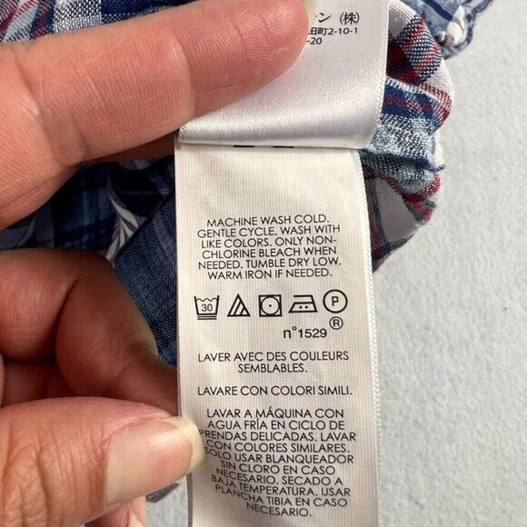 Ralph Lauren Shirt Mens Large Blue Plaid 100% Linen Button Down Long Sleeve New - Picture 10 of 10